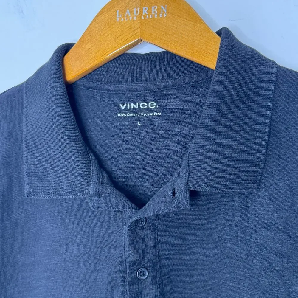 Vince Cotton 3 Button‎ Collared Polo Shirt